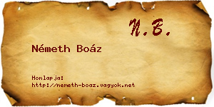 Németh Boáz névjegykártya