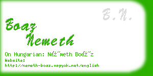 boaz nemeth business card
